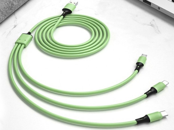 一拖三快充數據線，安卓/Type-C/蘋果通用充電線定制廠家